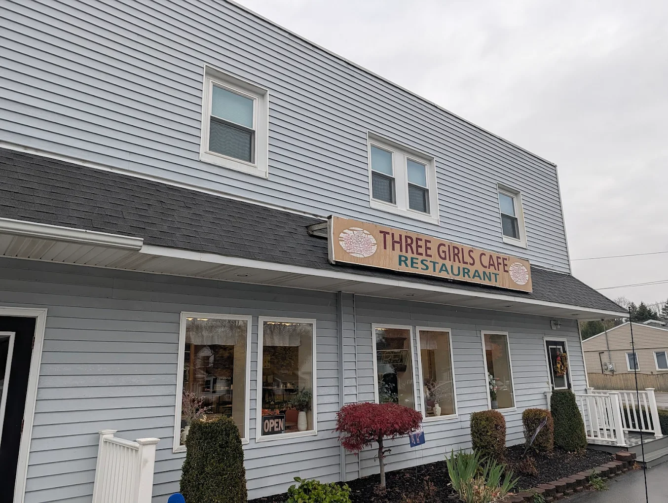 Exterior of Three Girls Cafe